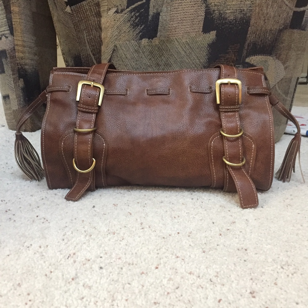 Tommy Hilfiger Brown Leather Tote Bag Purse. - Picture 3 of 6
